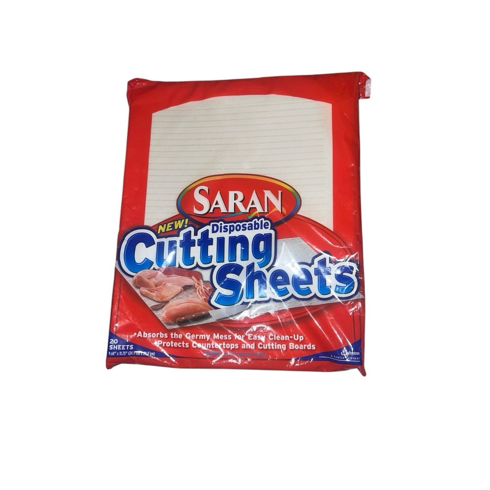 Saran Disposable Cutting Sheets 20 Count Disposable Cutting Board 9.68" x 11.75"